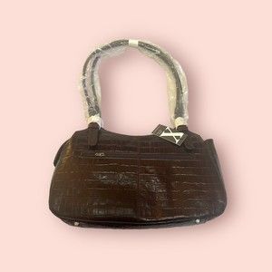 Maxx New‎ York Croc Embossed leather shoulder bag